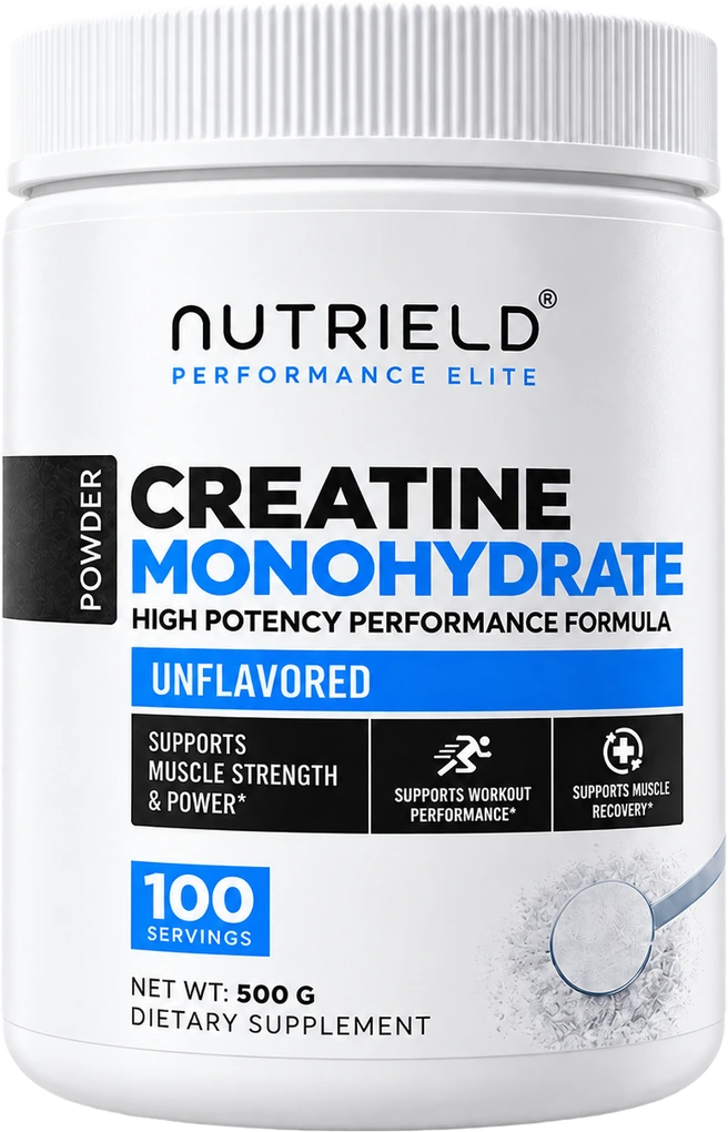 NUTRIELD creatine monohydrate powder for U.S. customers, original unflavored 500g jar