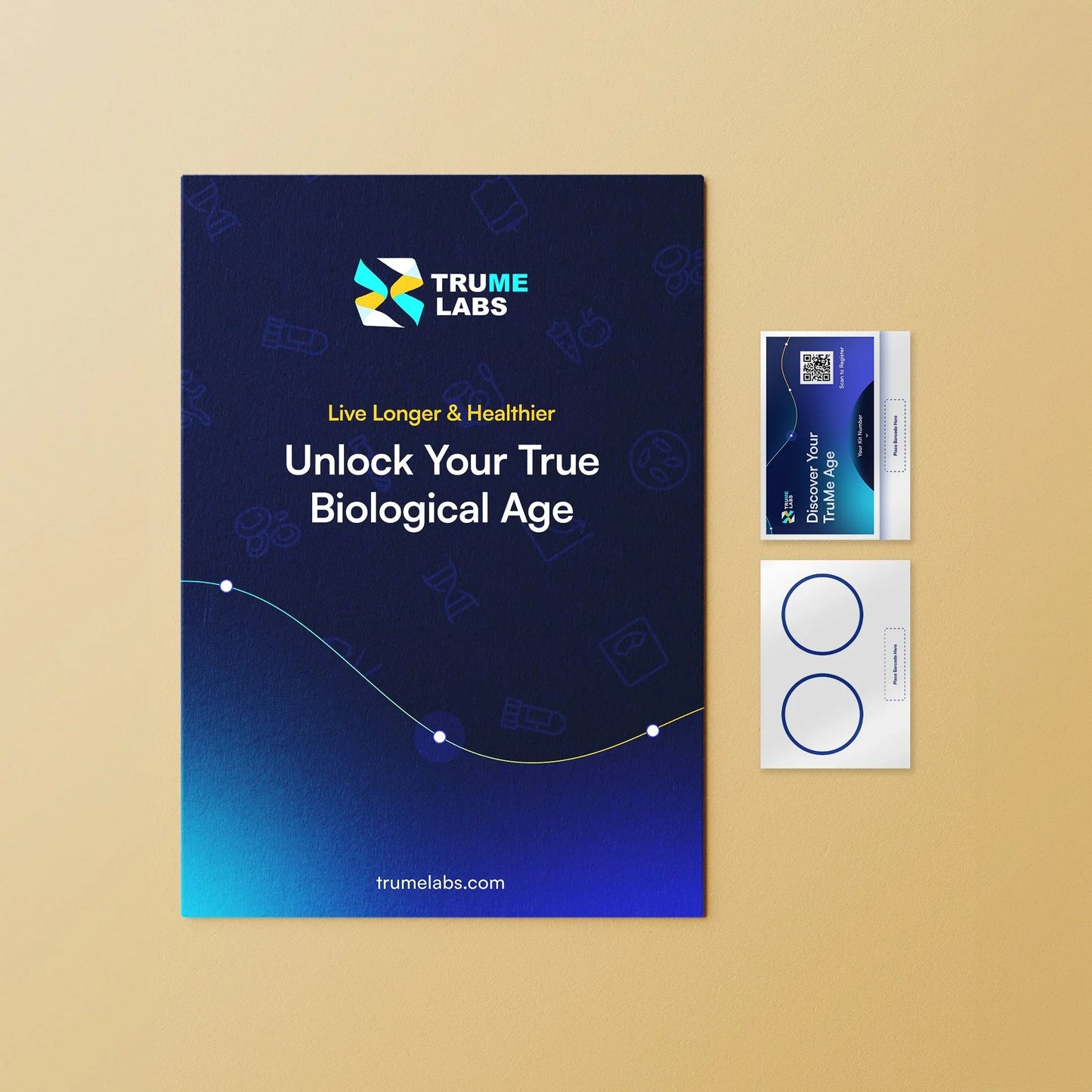 TruMe Labs brochure for unlocking biological age with health and wellness focus