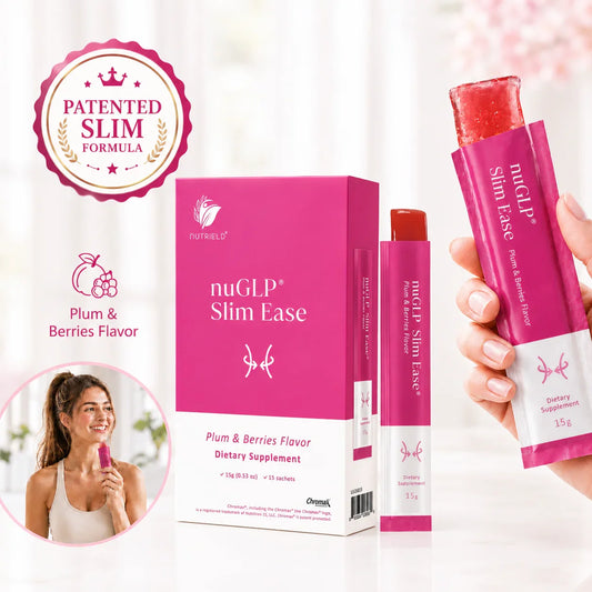 nuGLP Slim Ease weight management jelly stick dietary supplement in plum and berries flavor