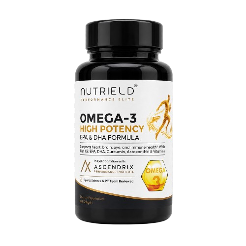 nuTRIELD Omega-3 High Potency EPA與DHA高效魚油，60粒紅色軟膠囊